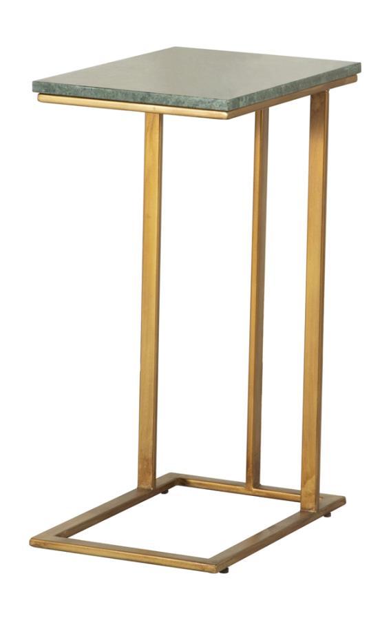 Contemporary Accent Table 936035 936035 in Green, Gold 