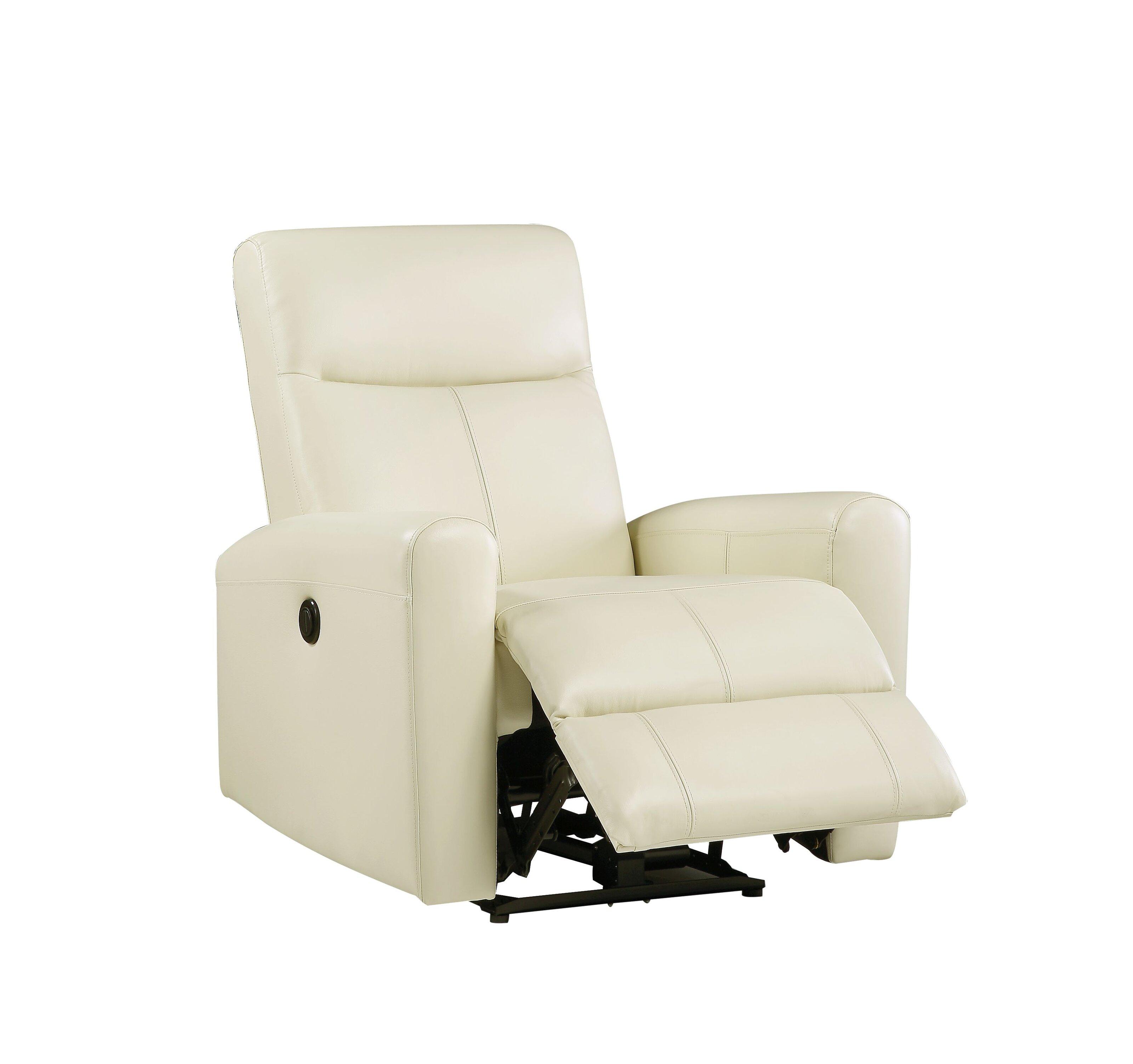 

    
Contemporary Beige Top Grain Leather Match Recliner by Acme Blane 59772
