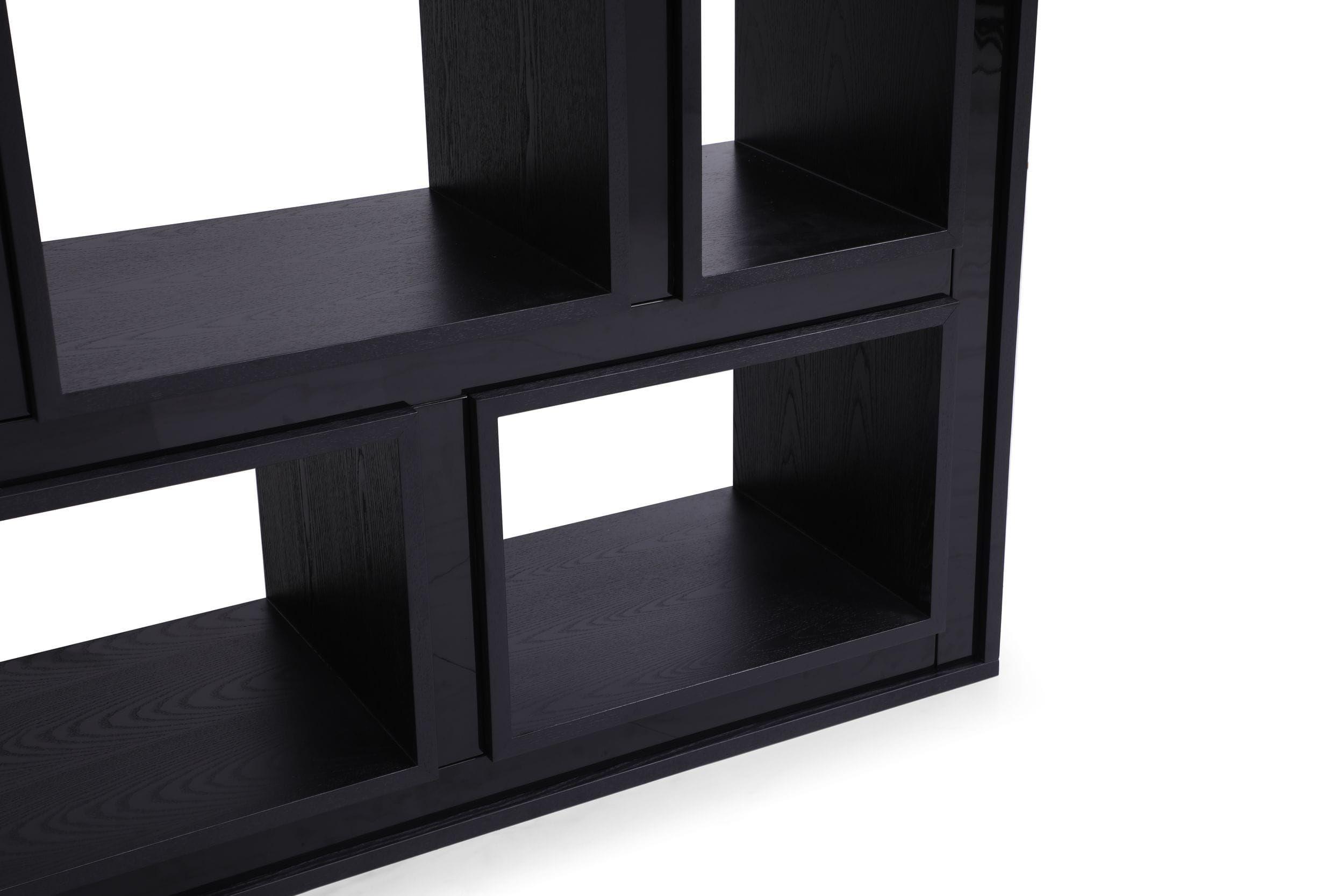 

    
 Order  Contemporary Black Ash Base & Glass Top Desk + Bookcase by VIG Modrest Suffolk
