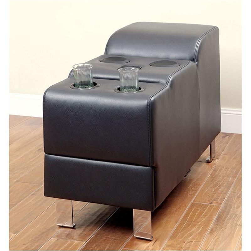 

    
Contemporary Black Bonded Leather Speaker Console Furniture of America CM6833BK-CS Kemina

