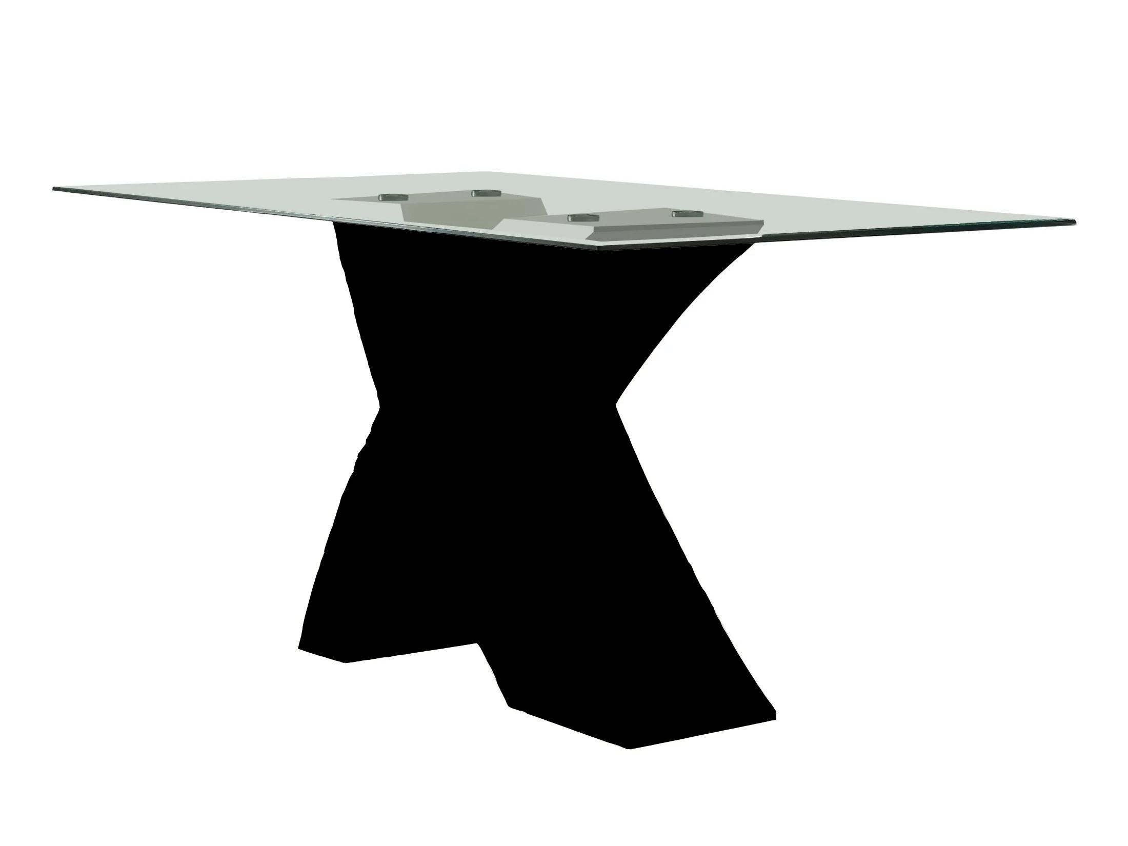 Contemporary Dining Table Pervis 71110 in Black High Gloss