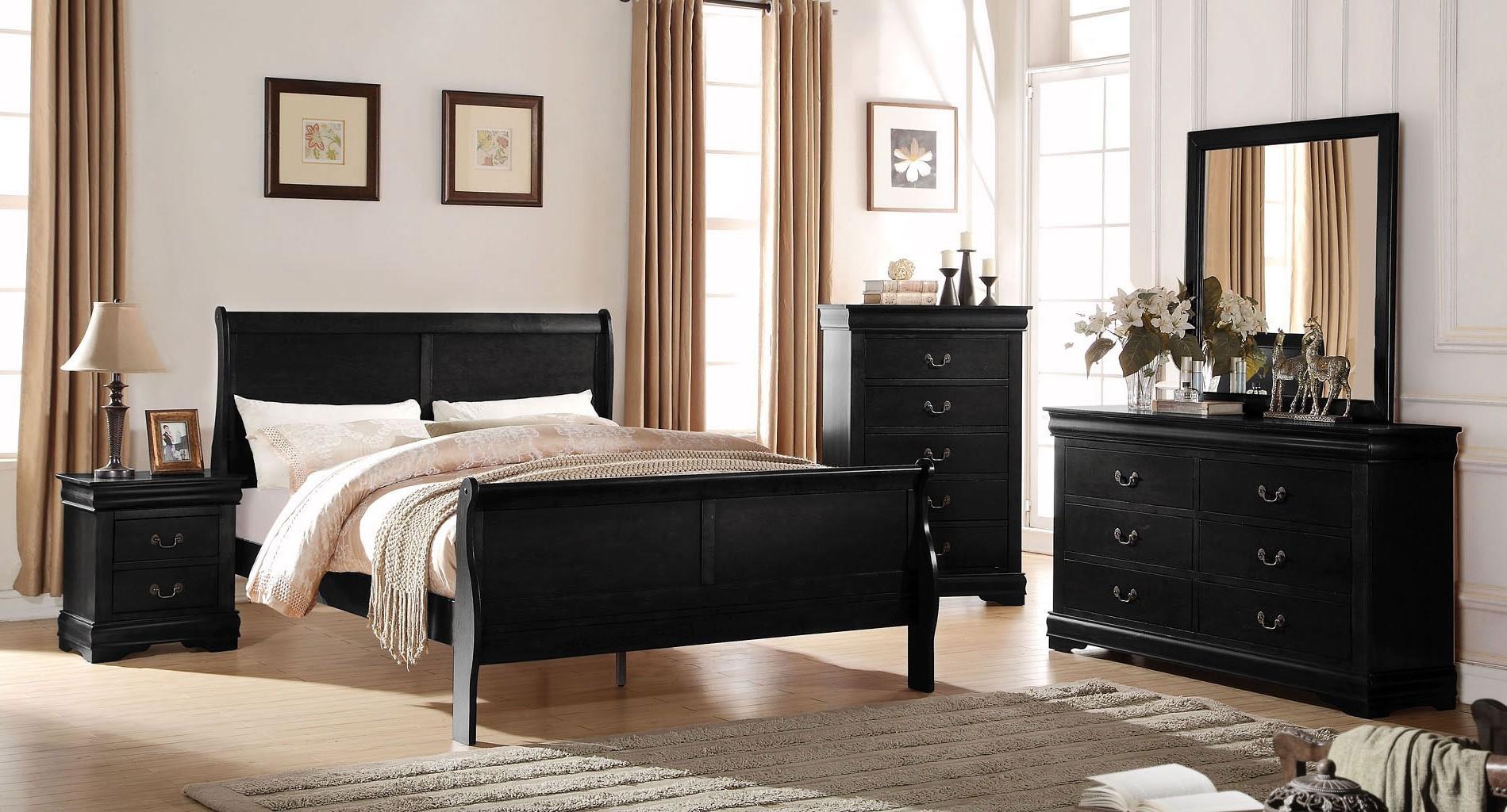 

                    
Acme Furniture Louis Philippe Bedroom Set Black  Purchase 
