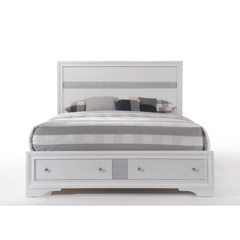 

                    
Acme Furniture Naima Eastern King Bed White  Purchase 
