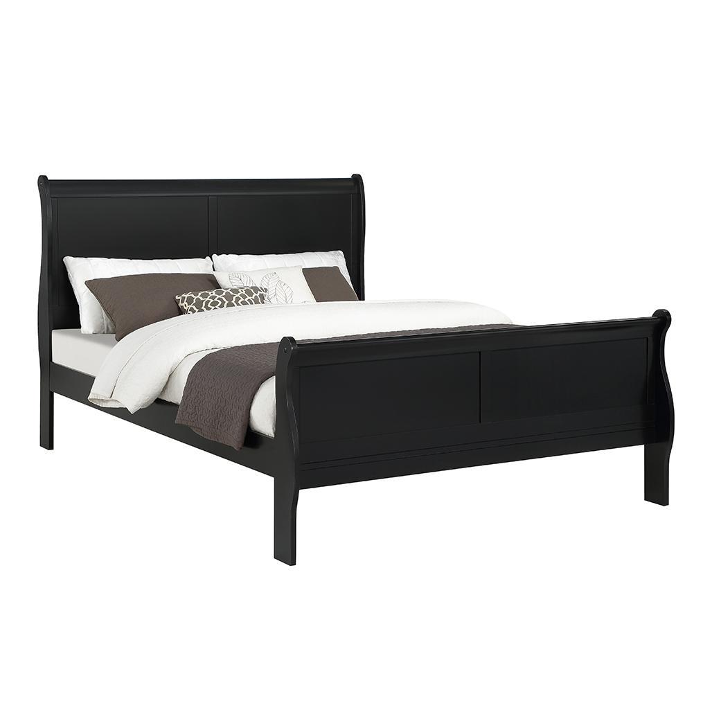 

    
Contemporary Black Full Bed by Acme Louis Philippe III 19508F
