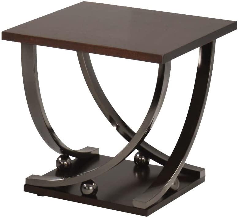 Contemporary End Table Isiah 80357 in Black 