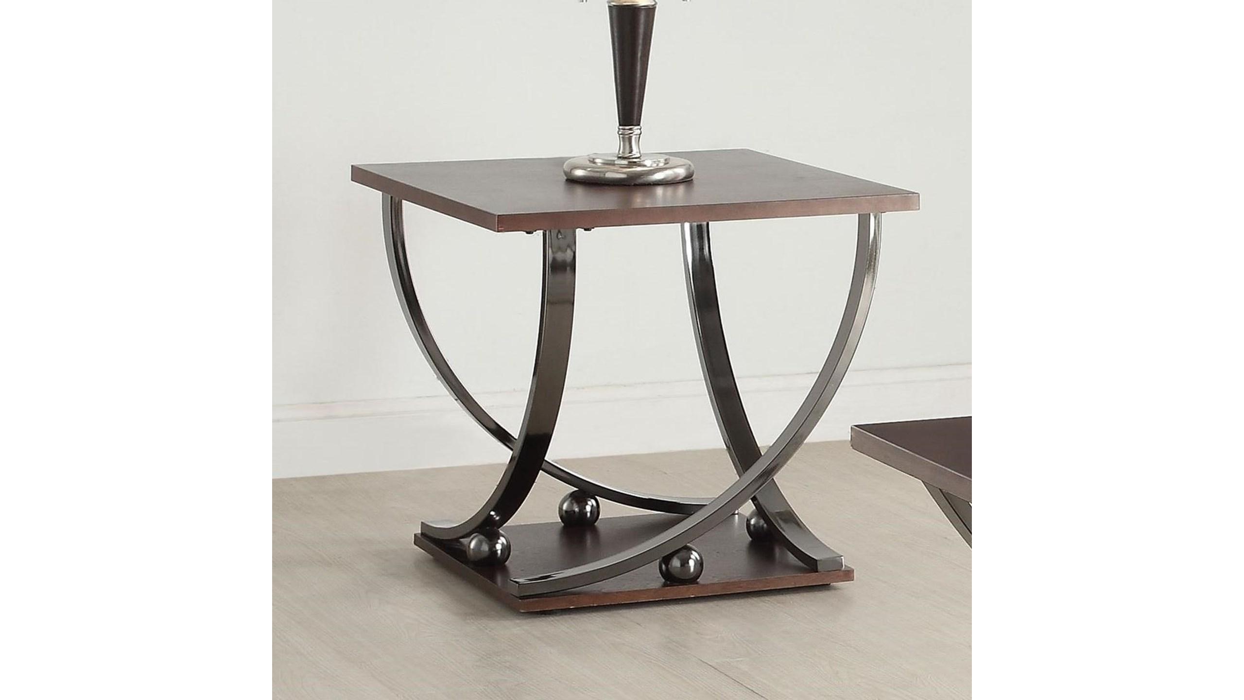 

    
Contemporary Black & Glass End Table by Acme Isiah 80357
