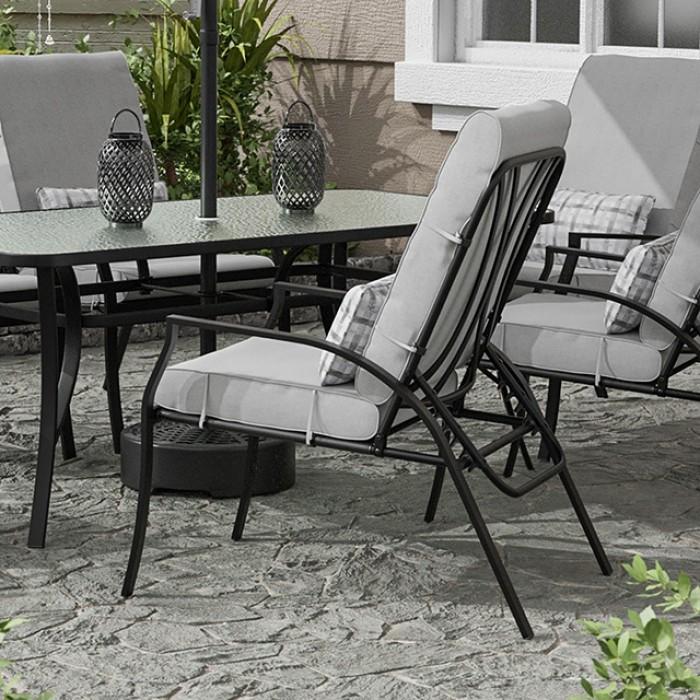 

    
Contemporary Black/Gray Steel Outdoor Adjustable Chair Set 6PCS Furniture of America Palma GM-2023-6PK
