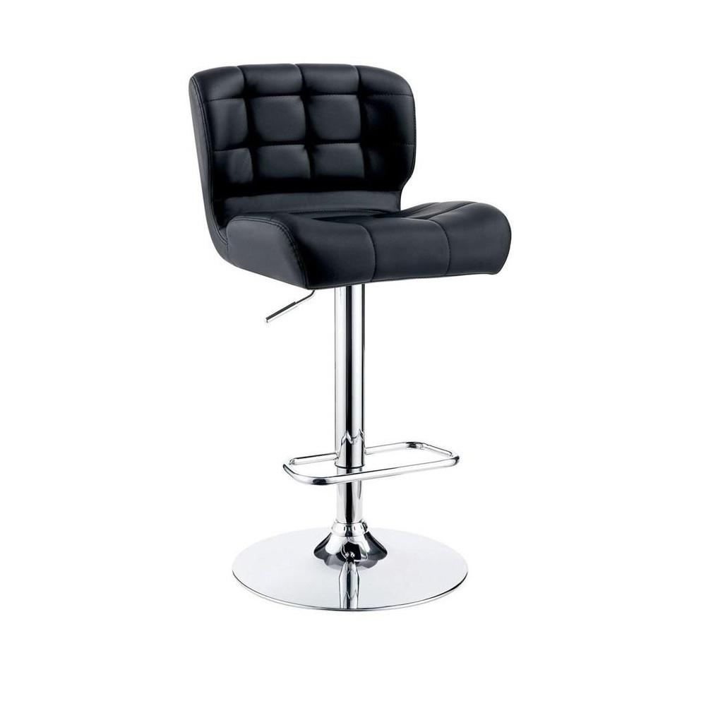 Contemporary Bar Chair CM-BR6152BK Kori CM-BR6152BK in Black Leatherette