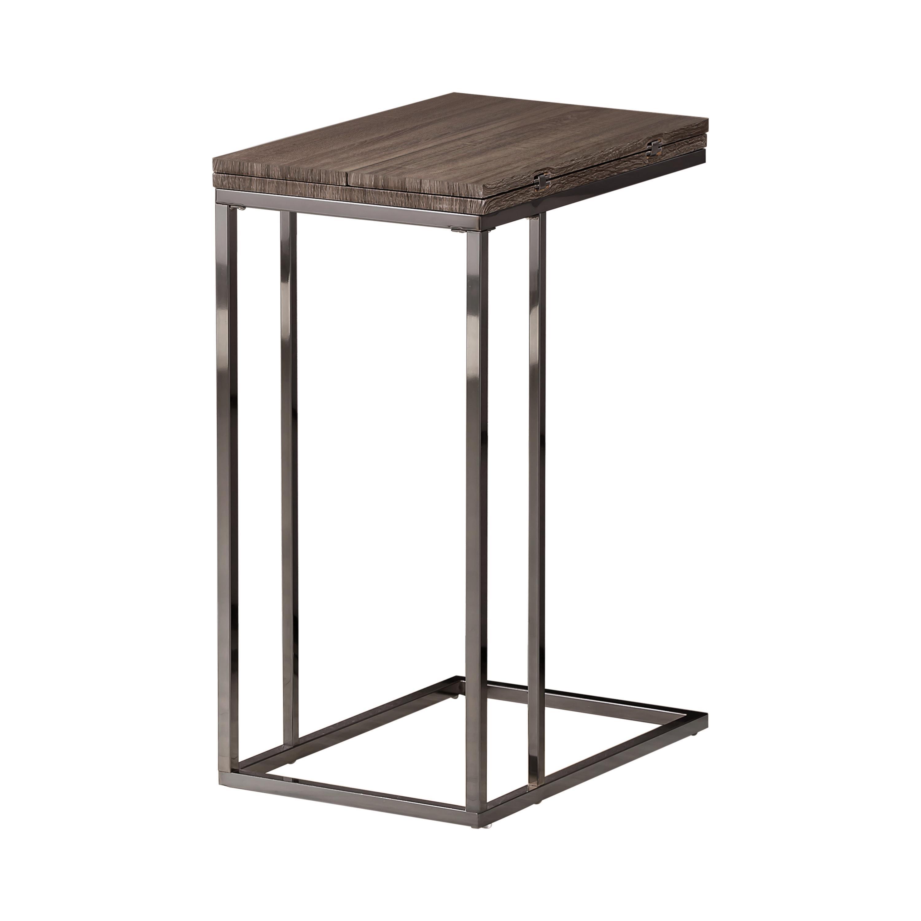

    
Contemporary Black & Weathered Gray Metal Snack Table Coaster 902864
