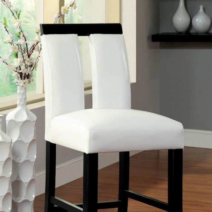 

    
Contemporary Black & White Counter Height Chairs Set 2pcs Furniture of America CM3559PC-2PK Luminar
