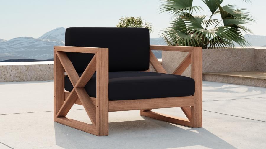 

    
Contemporary Black Wood Fabric Patio Chair Meridian Furniture Anguilla 352Black-C
