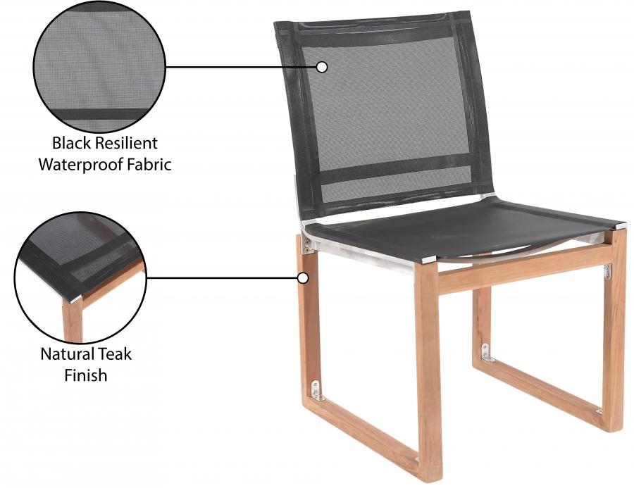 

    
 Order  Contemporary Black Wood Fabric Side Chairs Set 2PCS Meridian Furniture Tulum 353Black-SC-2PCS

