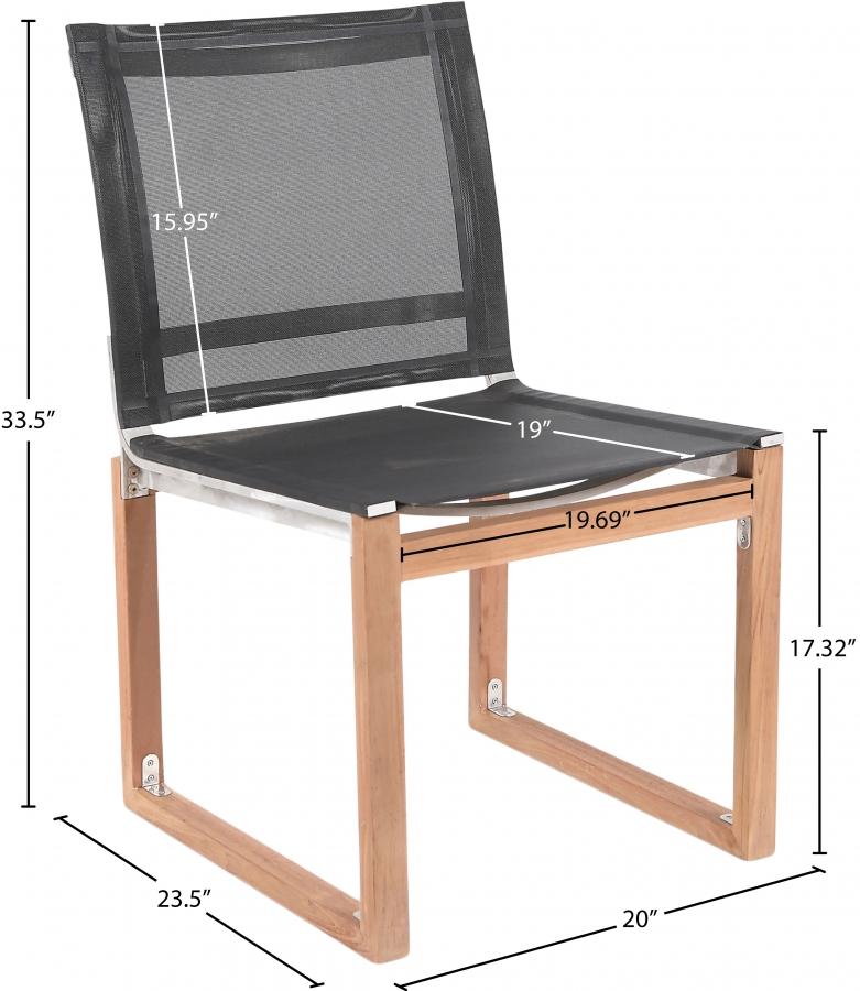 

    
 Shop  Contemporary Black Wood Fabric Side Chairs Set 2PCS Meridian Furniture Tulum 353Black-SC-2PCS
