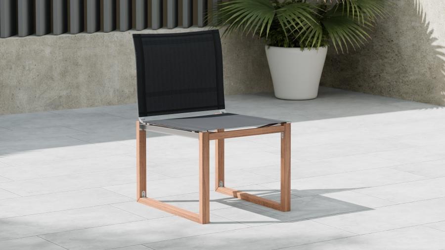 

    
Contemporary Black Wood Fabric Side Chairs Set 2PCS Meridian Furniture Tulum 353Black-SC-2PCS

