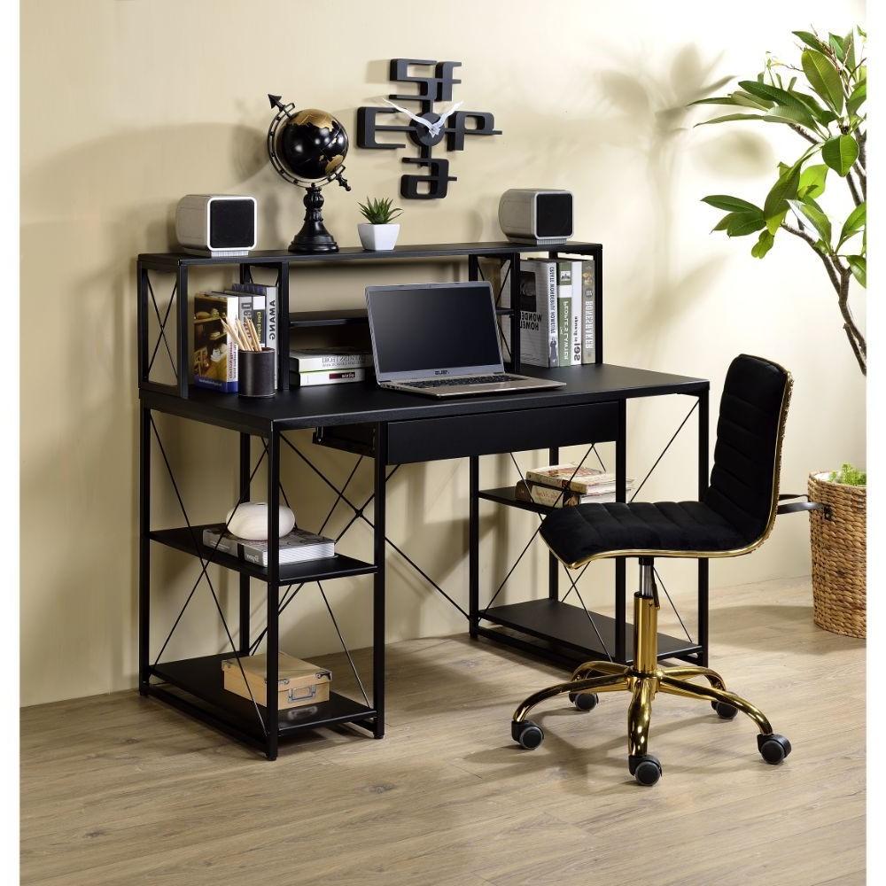 Contemporary, Modern Writing Desk 92877 Amiel 92877 in Black 