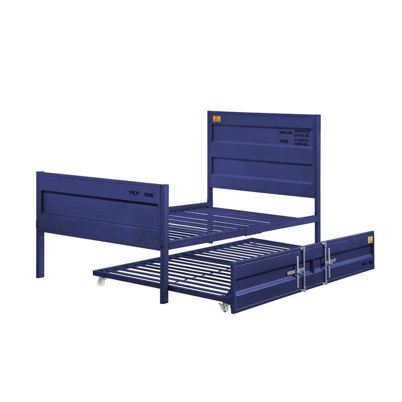 Contemporary Bedroom Set Cargo 35935F-2pcs in Blue 