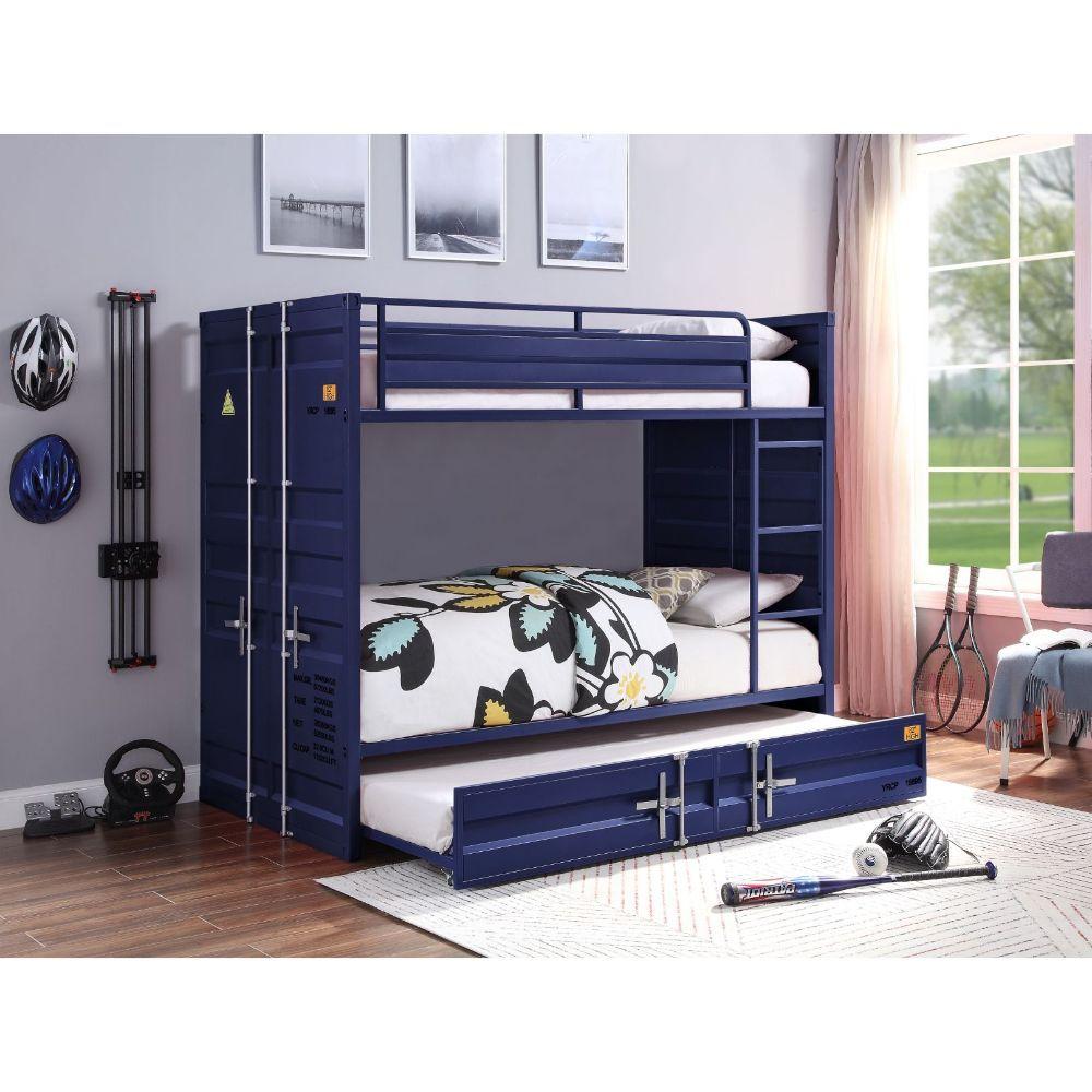 

    
Contemporary Blue Twin Bunk Bed by Acme Cargo 37900
