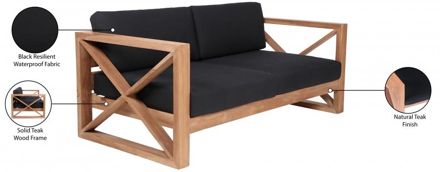

                    
Buy Contemporary Black Wood Fabric Patio Loveseat Meridian Furniture Anguilla 352Black-L
