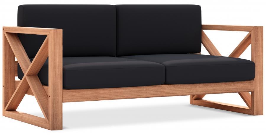 

    
Contemporary Black Wood Fabric Patio Loveseat Meridian Furniture Anguilla 352Black-L
