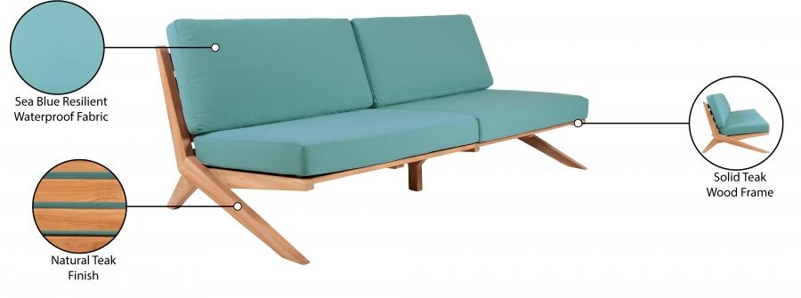 

    
 Order  Contemporary Blue Wood Fabric Patio Sofa Meridian Furniture Tahiti 351SeaBlue-S
