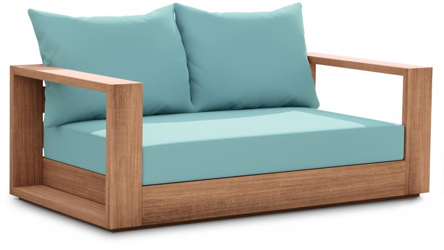 

    
 Shop  Contemporary Blue Wood Fabric Patio Sofa Set 3PCS Meridian Furniture Tulum 353SeaBlue-S-3PCS
