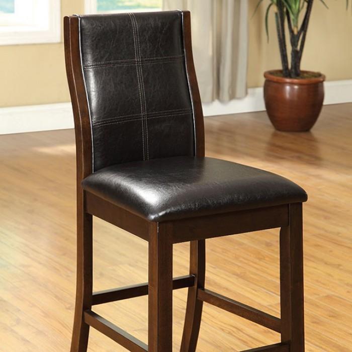 Contemporary Counter Height Chair CM3339DK-PC-2PK Townsend CM3339DK-PC-2PK in Brown Leatherette