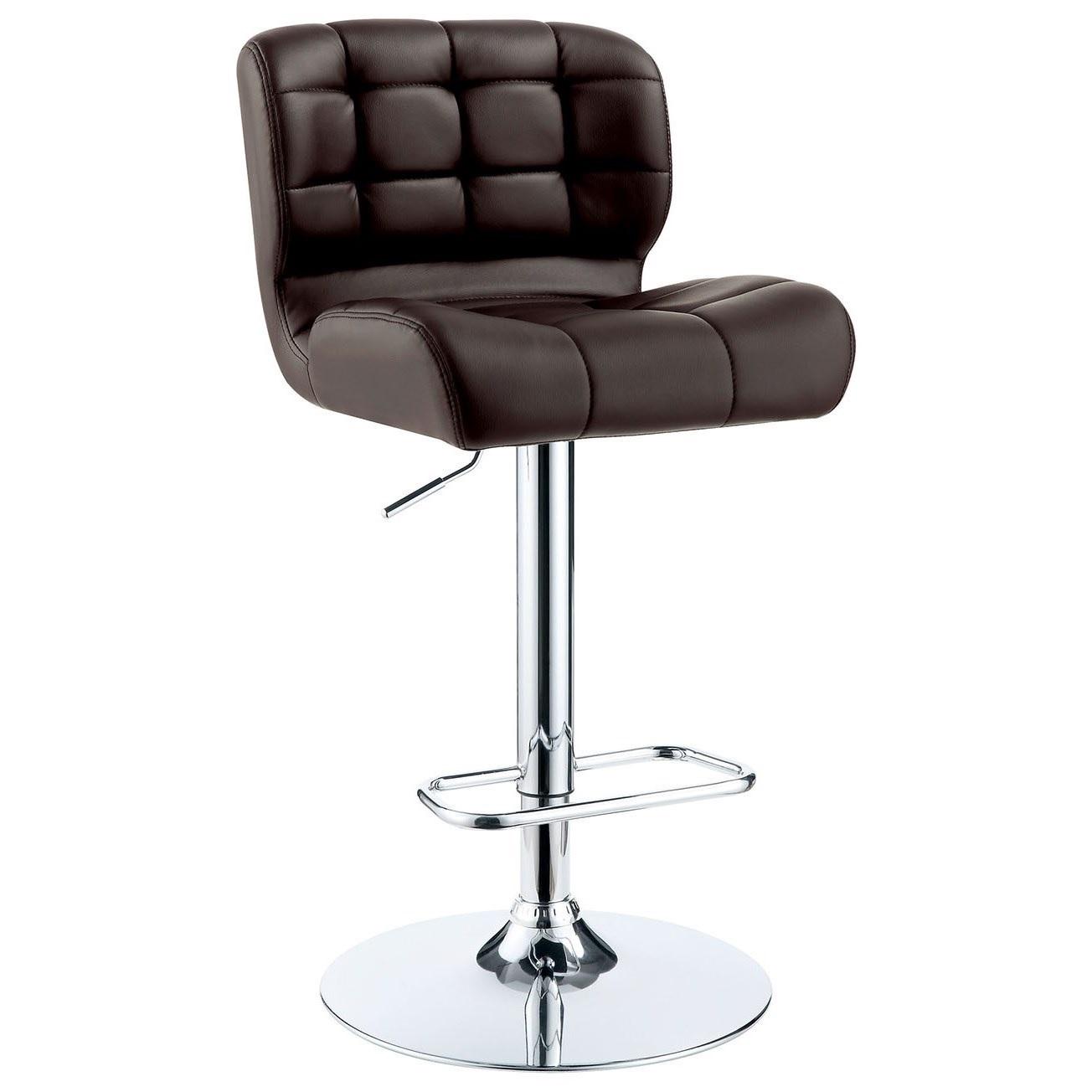 Contemporary Bar Chair CM-BR6152BR Kori CM-BR6152BR in Brown Leatherette