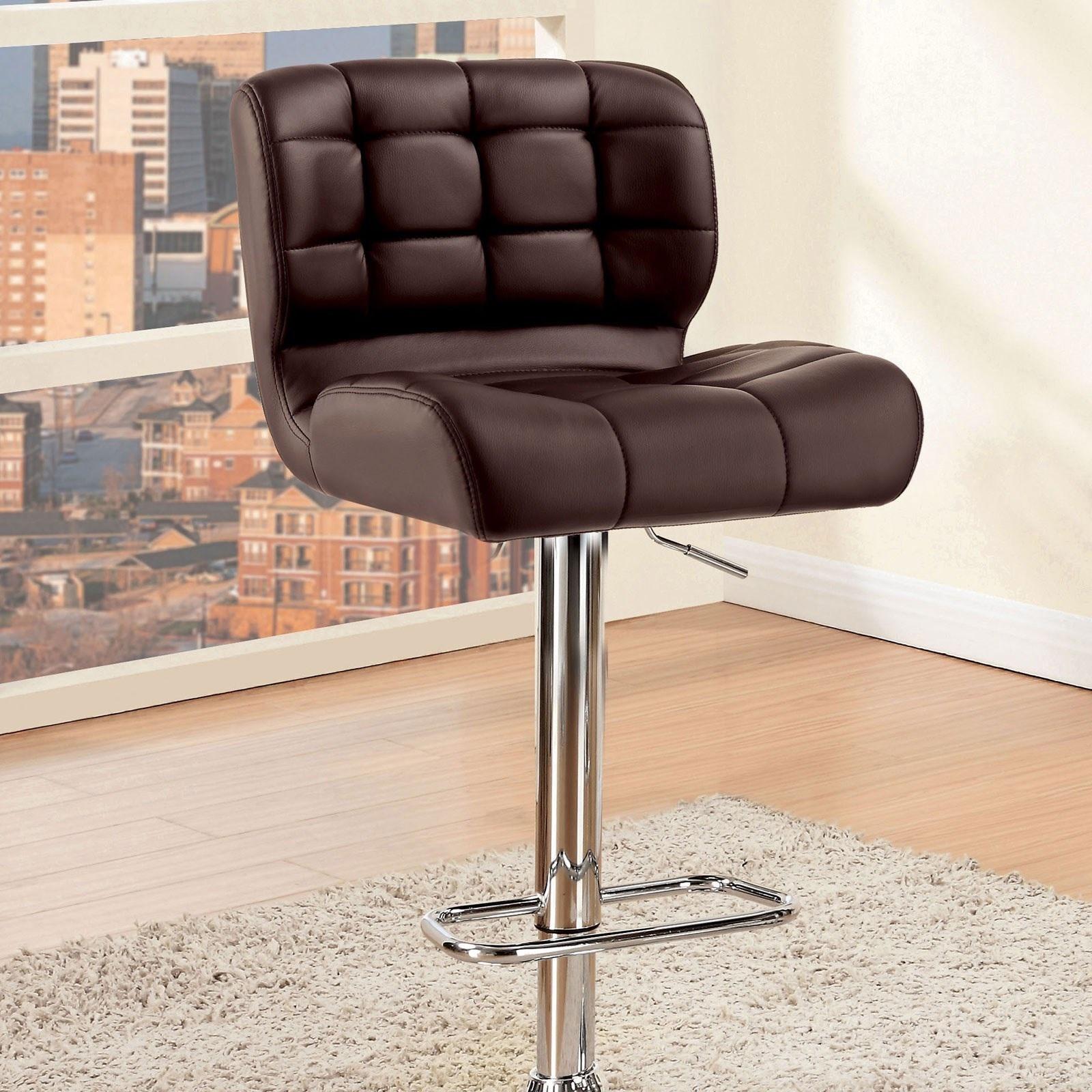 

    
Contemporary Brown Metal Bar Chair Furniture of America CM-BR6152BR Kori
