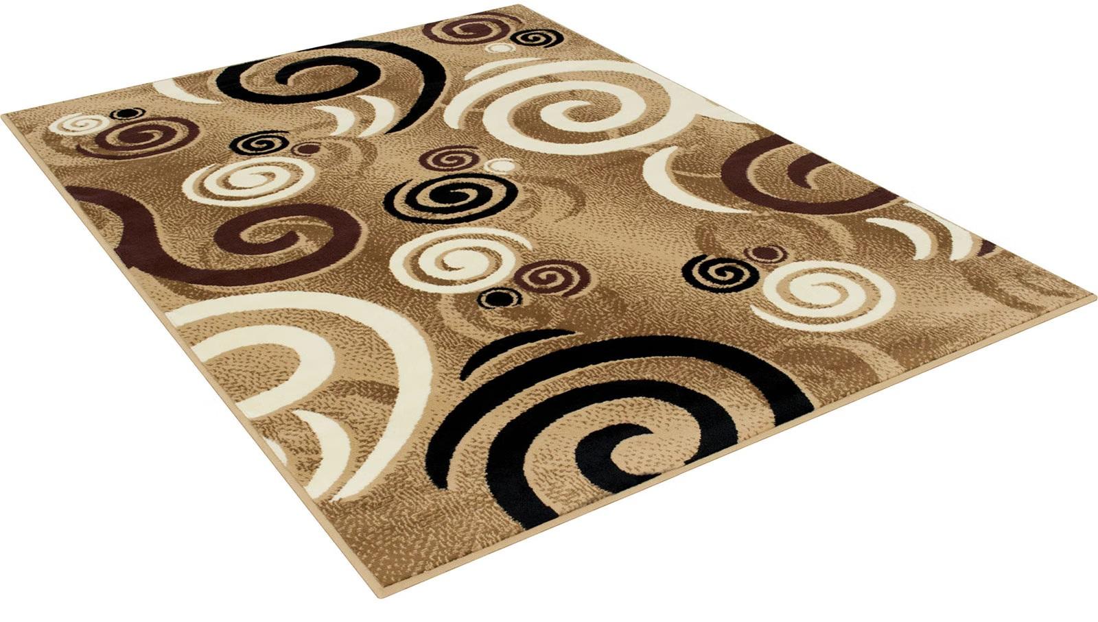 

    
Contemporary Brown Polyester 5'x7' Area Rug Furniture of America RG5215 Blitar
