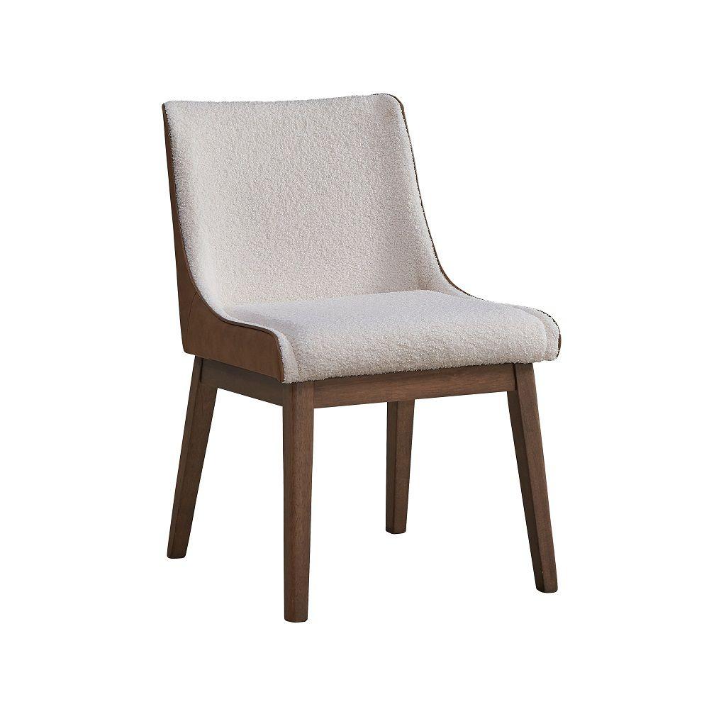 Contemporary Side Chair Set Ginny Side Chair Set 2PCS DN02308-2PCS DN02308-2PCS in Walnut, White, Brown Velvet