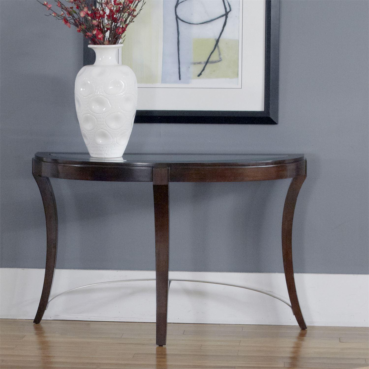 

    
Contemporary Brown Wood Console Table Avalon (505-OT) Liberty Furniture
