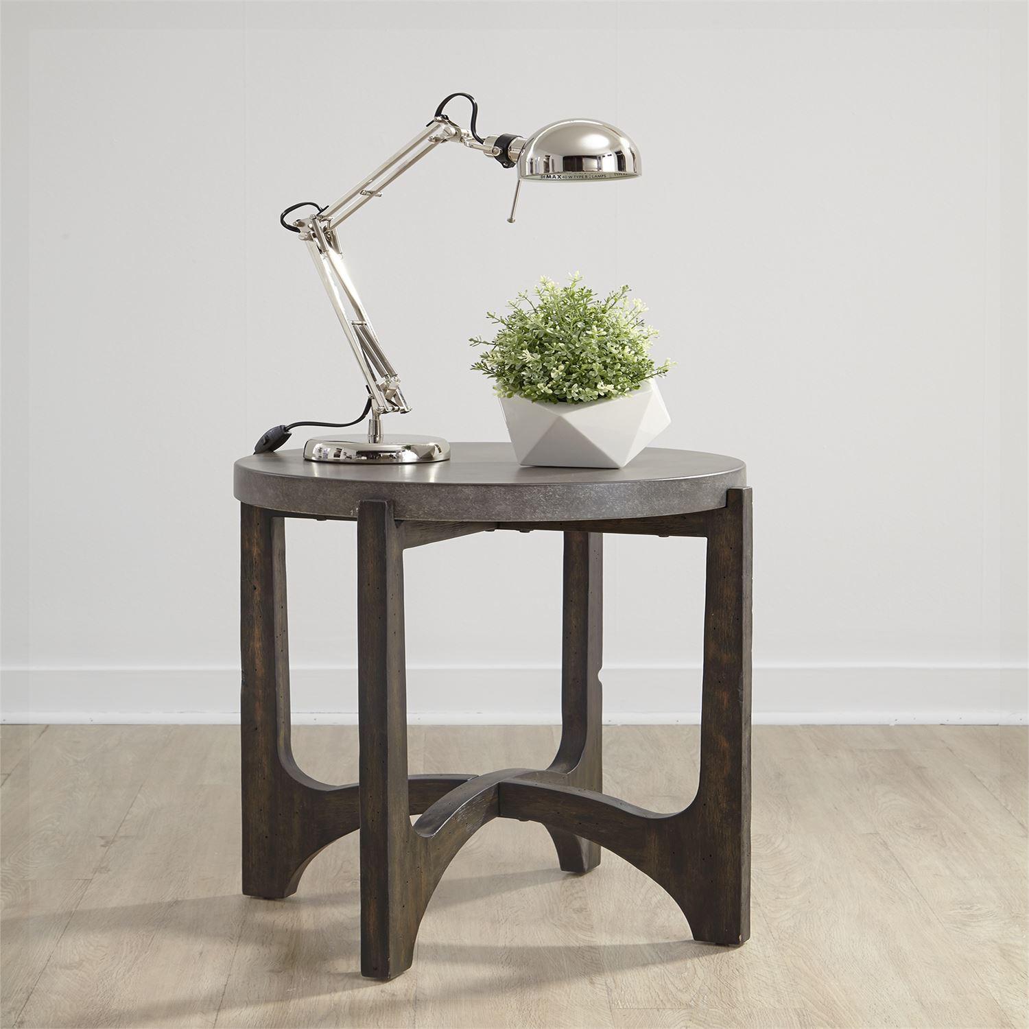 Contemporary End Table Cascade  (292-OT) End Table 292-OT1020 in Brown 