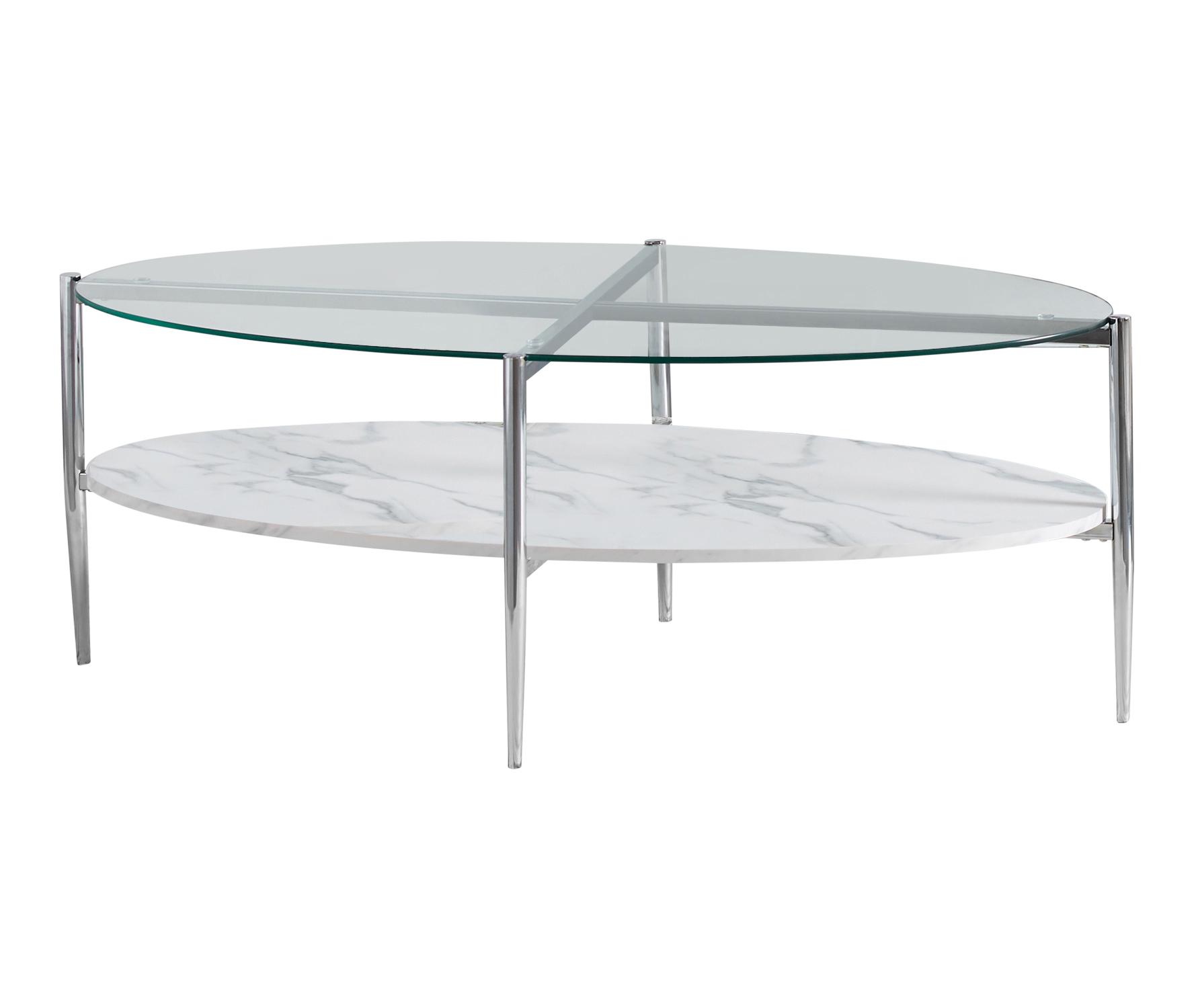 Contemporary Coffee Table 723278 723278 in Chrome 