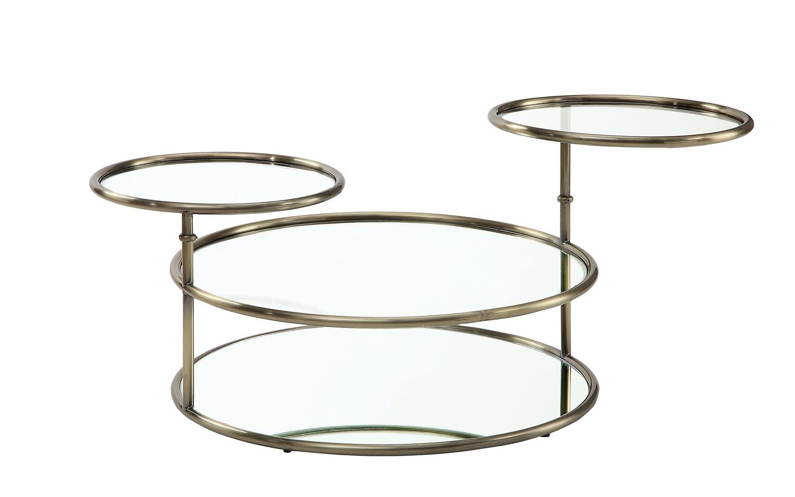 

    
Contemporary Champagne Tempered Glass Coffee Table Furniture of America CM4358C Athlone
