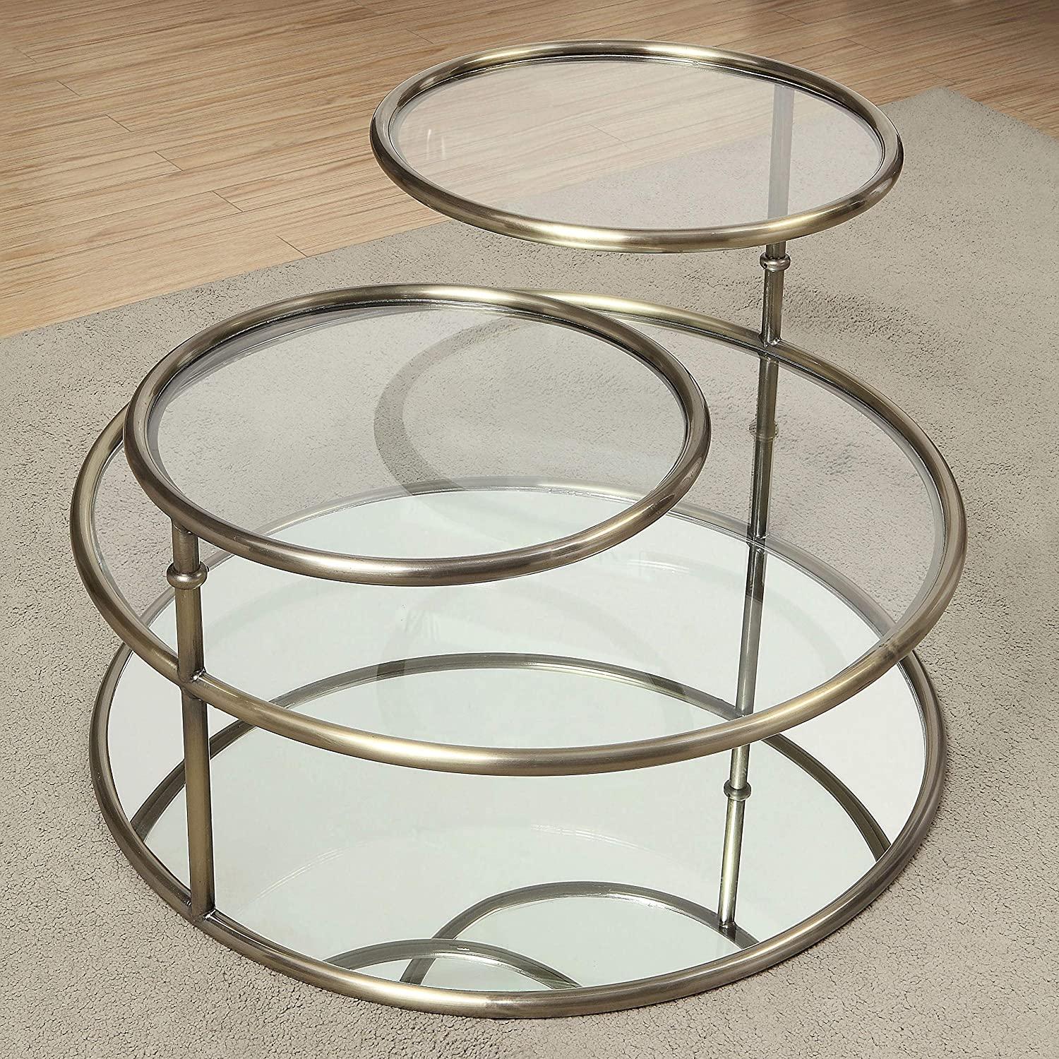 

    
Contemporary Champagne Tempered Glass Coffee Table Furniture of America CM4358C Athlone

