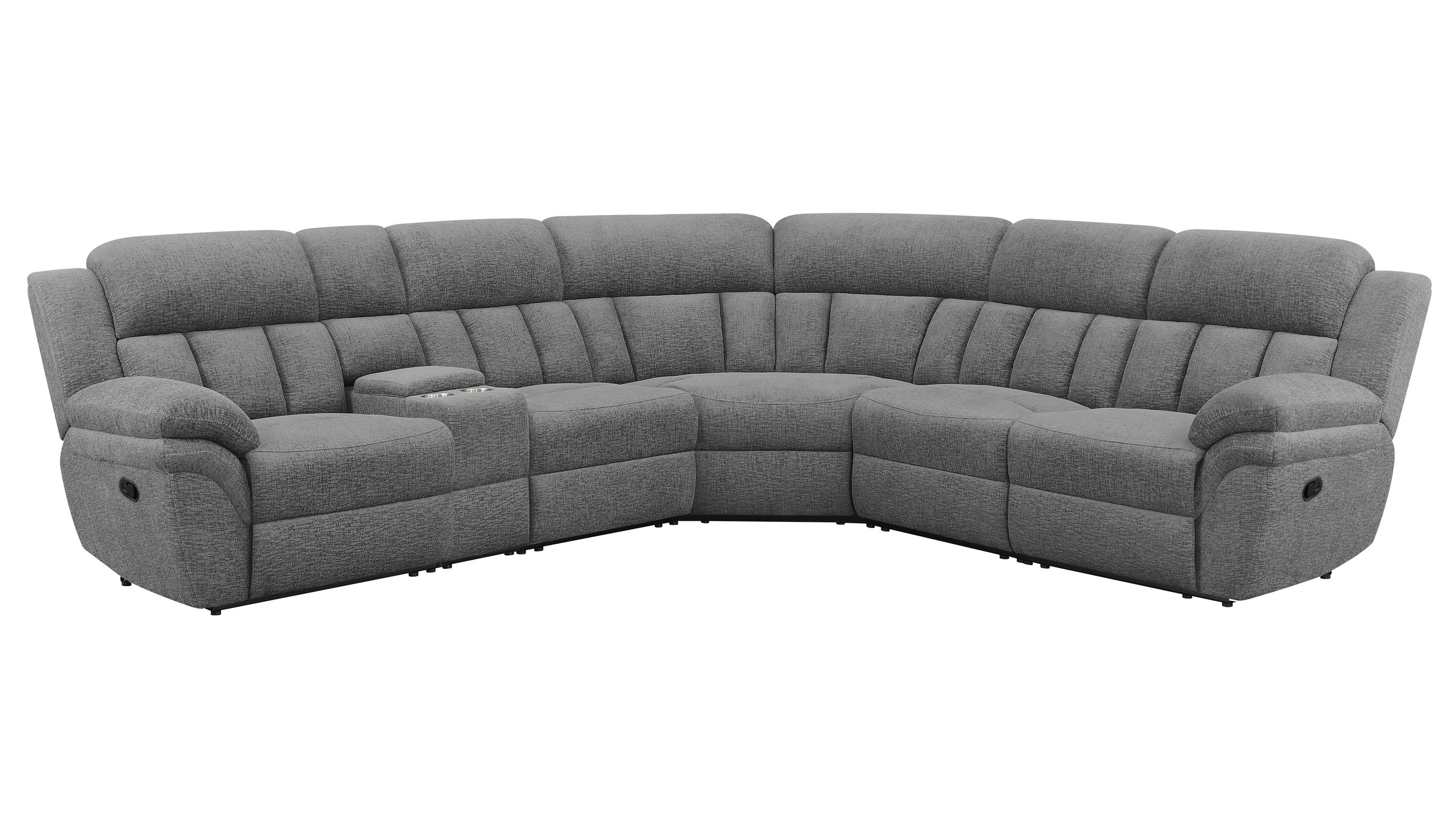 Contemporary Motion Sectional 609540 Bahrain 609540 in Charcoal 