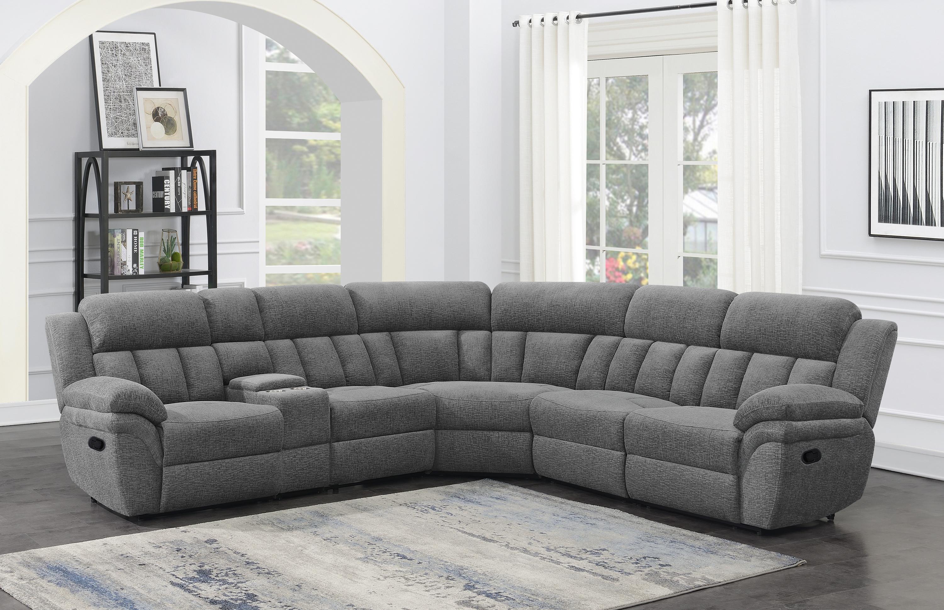 

    
609540 Contemporary Charcoal Chenille 6-Piece Motion Sectional Coaster 609540 Bahrain
