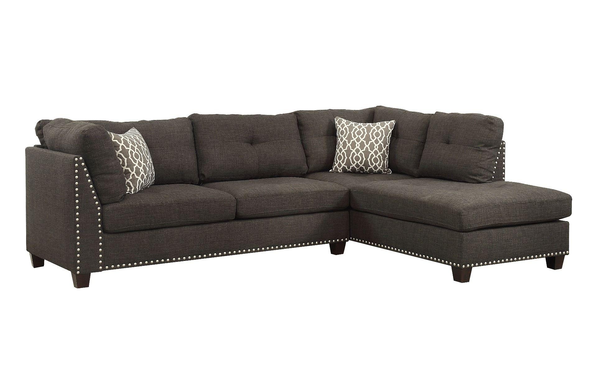 

    
Acme Furniture Laurissa Sectional Sofa and Ottoman Charcoal 54375-3pcs
