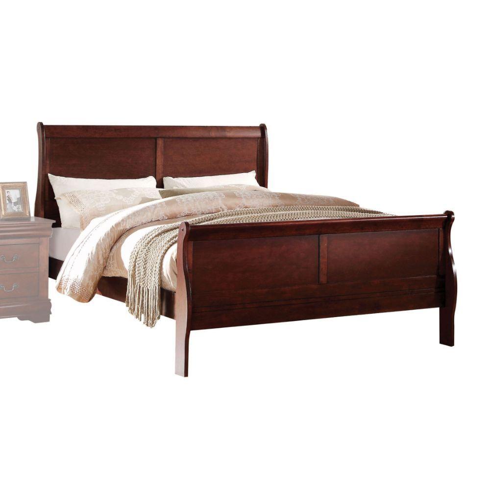 Contemporary, Rustic Full bed Louis Philippe 23757F in Cherry 