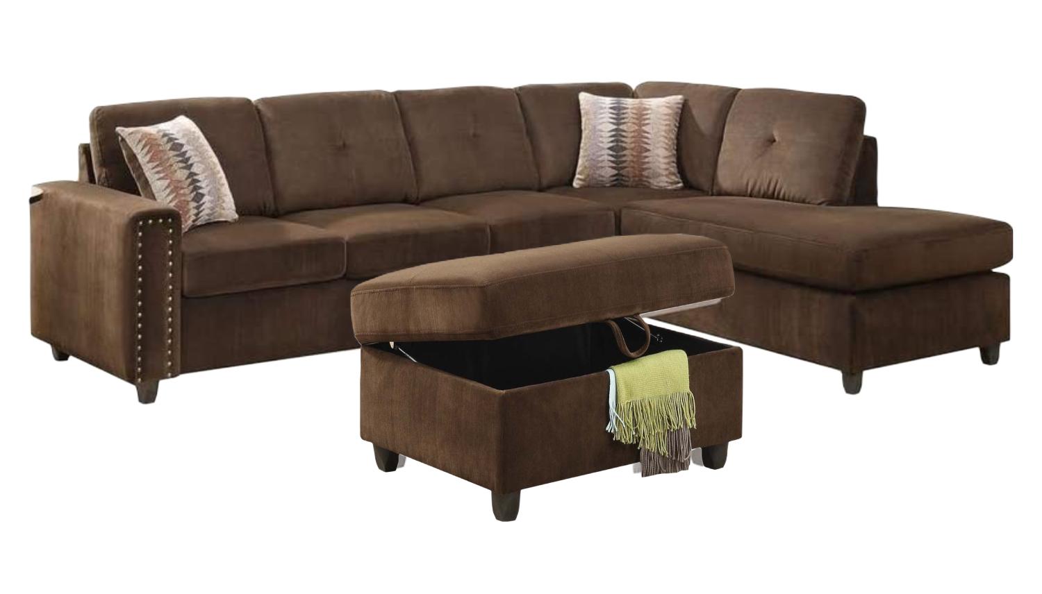 Acme Furniture Belville Sectional w/ Ottoman