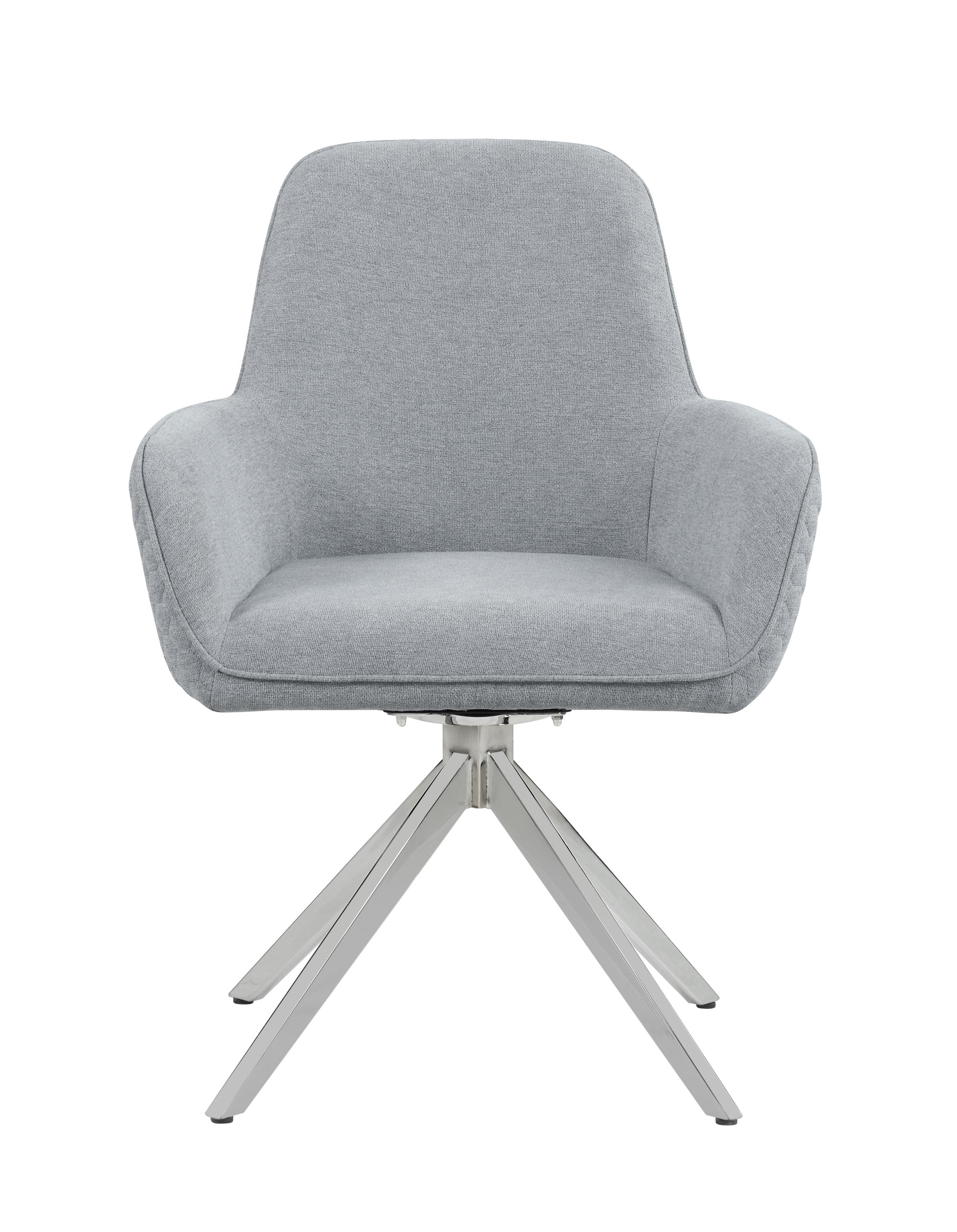 

    
Contemporary Chrome & Light Gray Fabric Side Chair Coaster 110322 Abby
