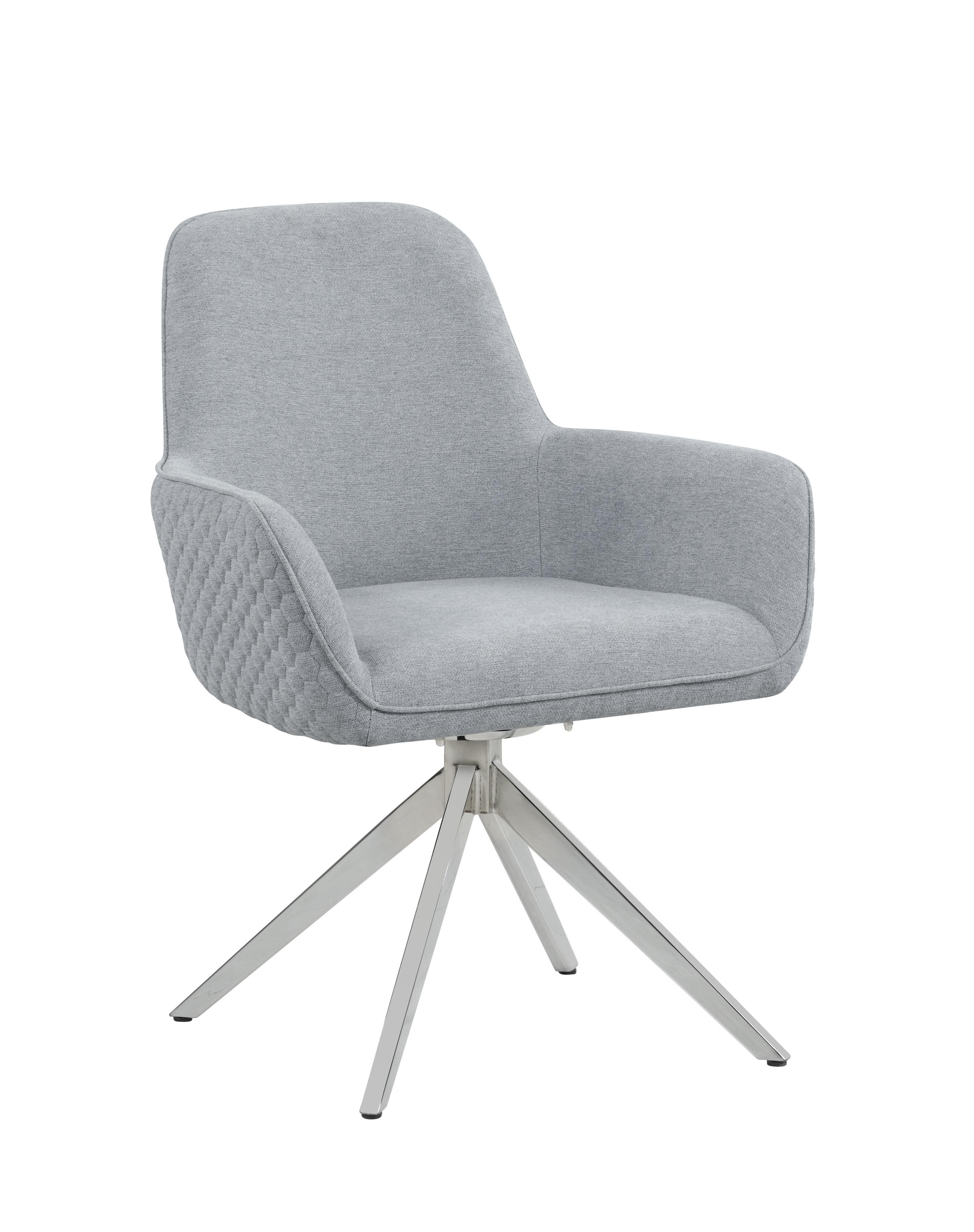 

    
Contemporary Chrome & Light Gray Fabric Side Chair Coaster 110322 Abby
