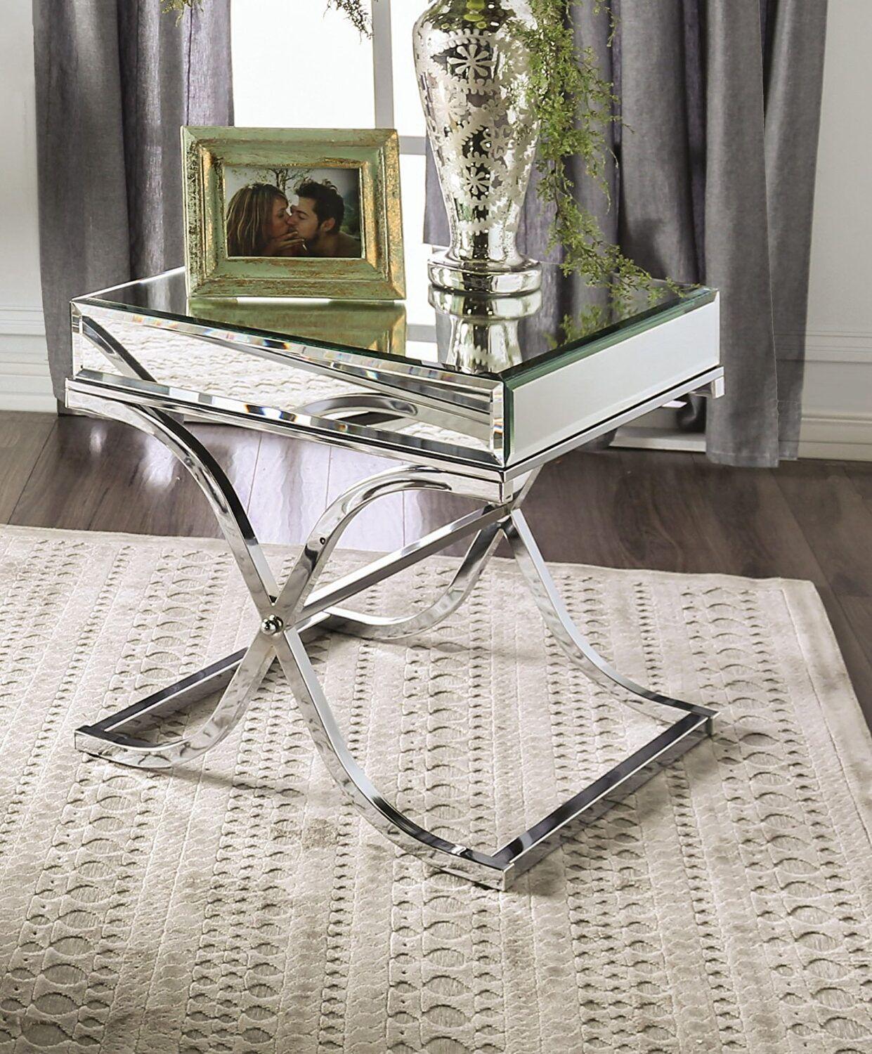 

    
Contemporary Chrome Metal End Table Furniture of America CM4230CRM-E Sundance
