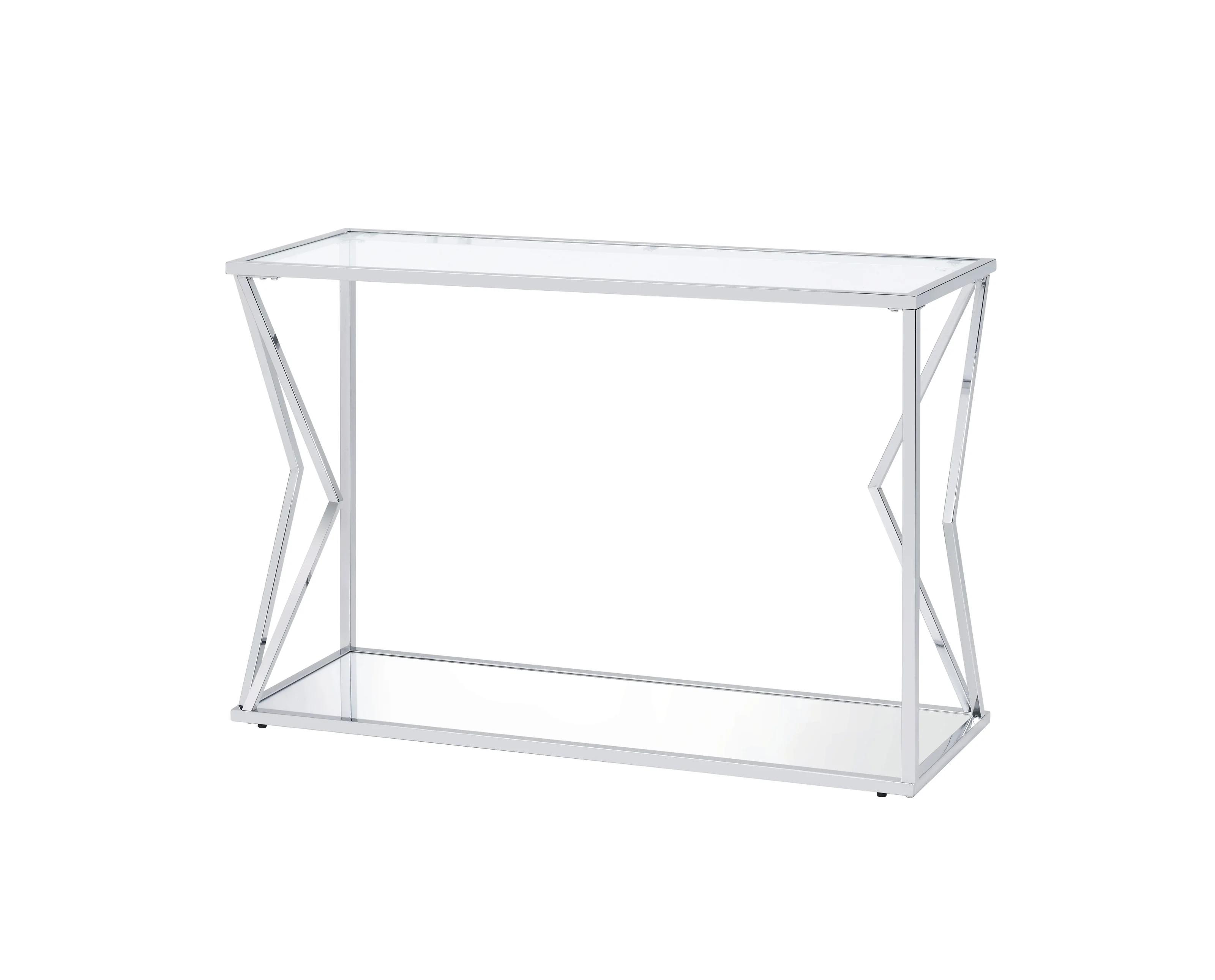 Contemporary Sofa Table Virtue 83484 in Clear 