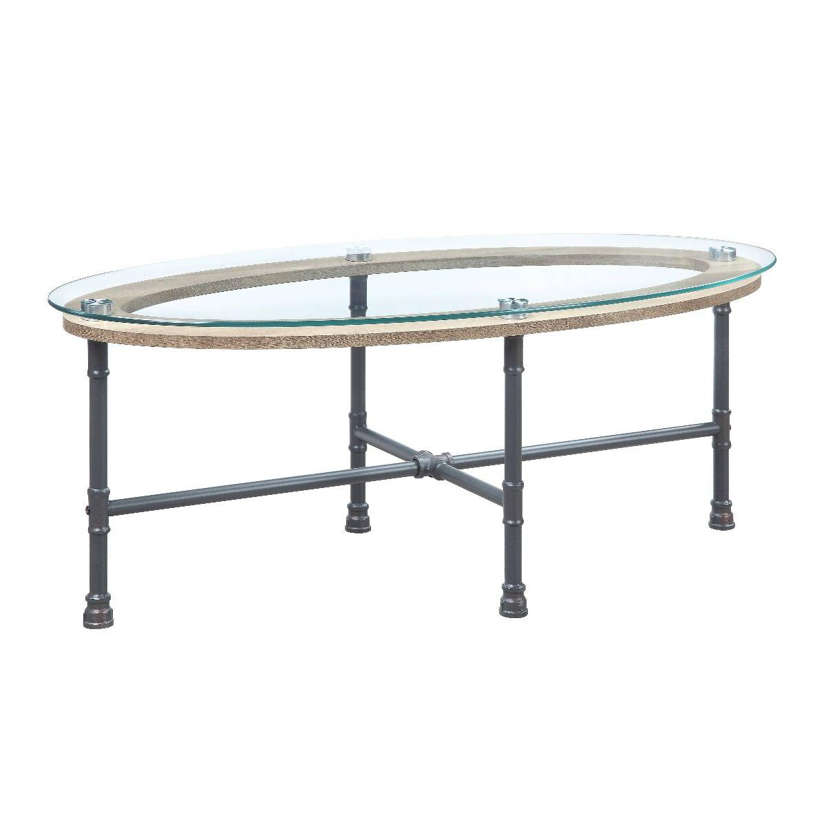 Contemporary Coffee Table Brantley LV00435 in Clear 