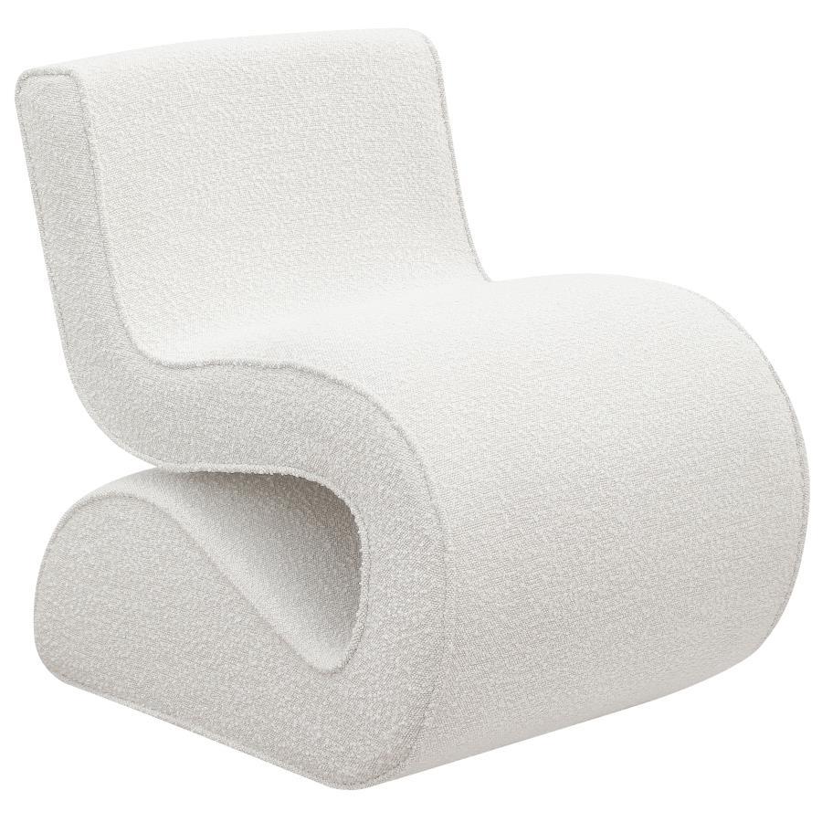 Contemporary, Modern Accent Chair Ronea Armless Accent Chair 903154-C 903154-C in Cream 