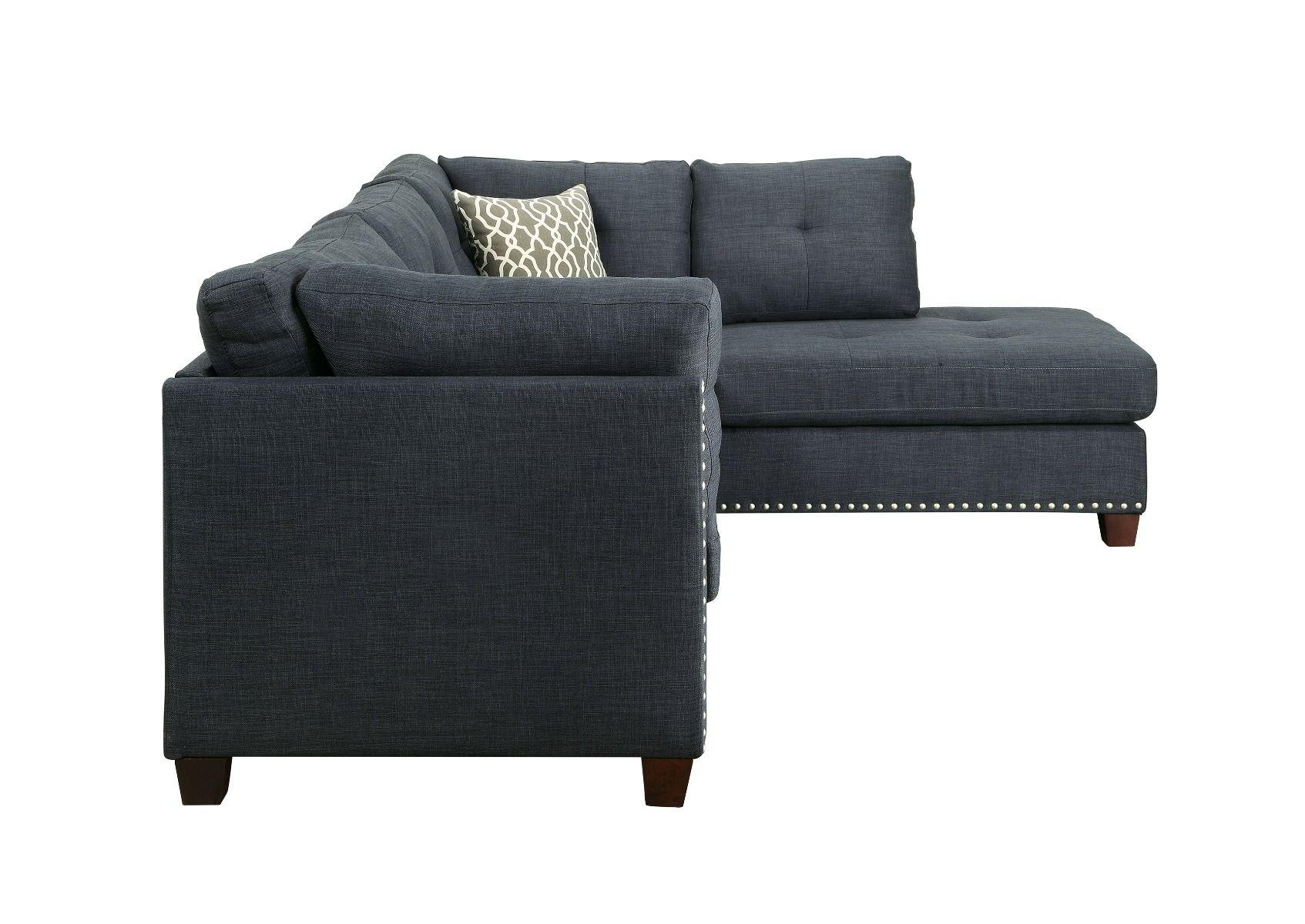 

    
Contemporary Dark Blue Linen LF Chaise Sectional Sofa & Ottoman by Acme Laurissa 54365-3pcs

