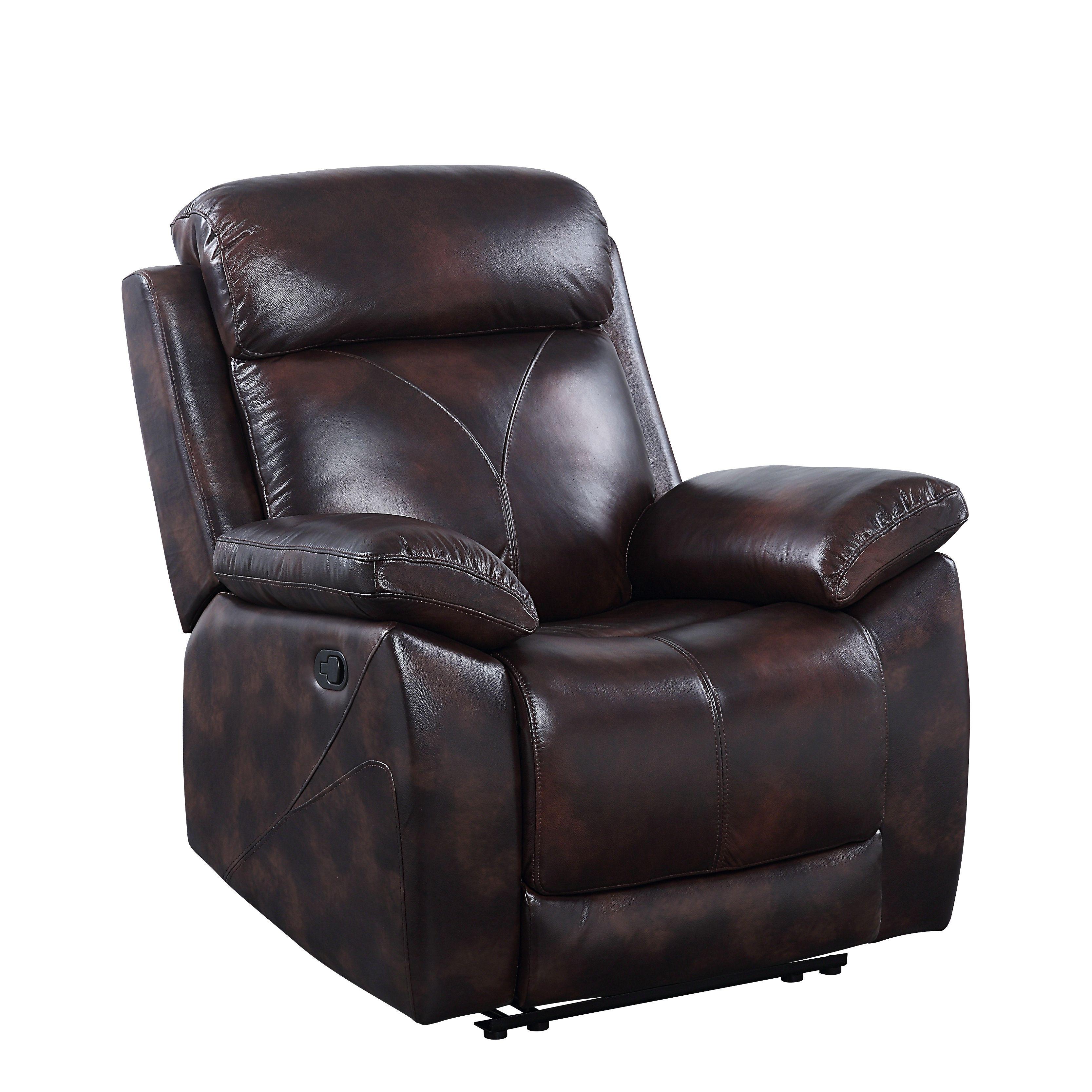 

    
Contemporary Dark Brown Leather Recliner by Acme Perfiel LV00068
