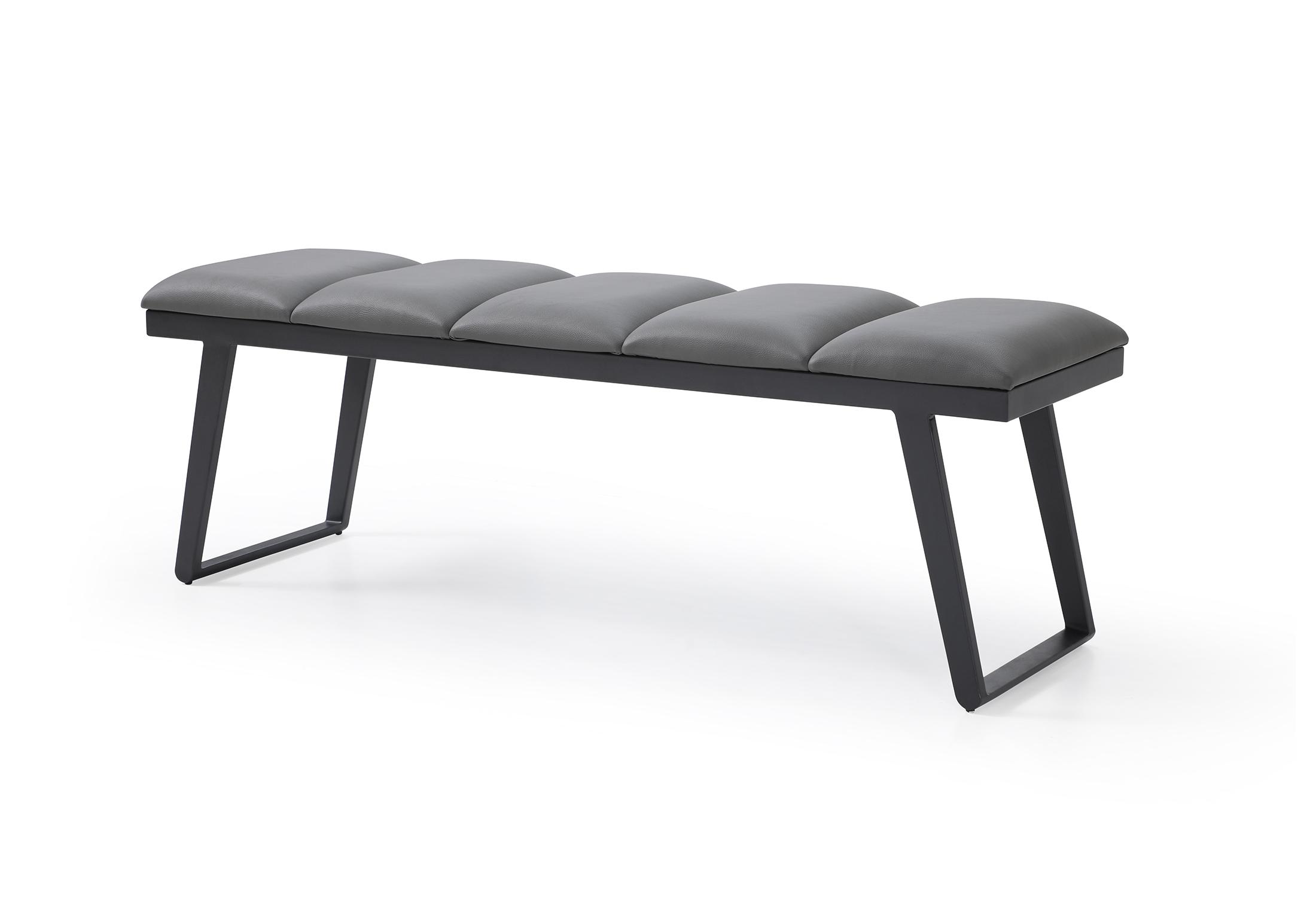 

    
Contemporary Dark Gray Faux Leather Bench WhiteLine BN1477-DGRY Ethan
