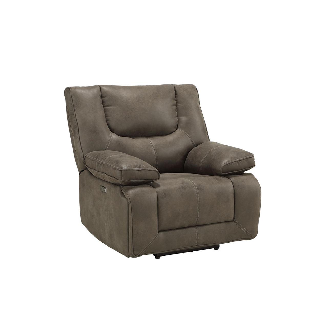 

    
Contemporary Dark Gray Leather Power Recliner by Acme Harumi 54897
